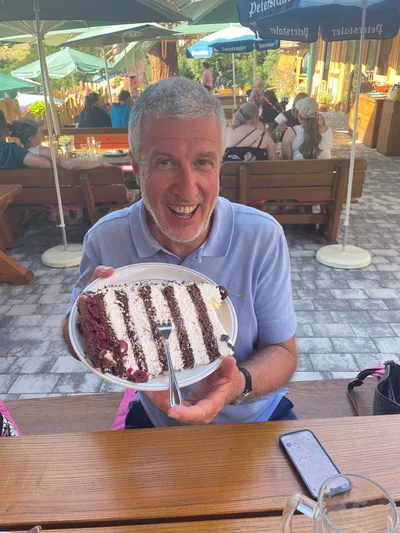 That is the biggest piece of Black Forest cake I ever had.