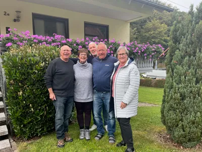 Reunion of an American and German family.