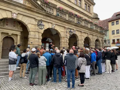 On tour with Hans-Georg Baumgartner, the night watchman star of Rothenburg.