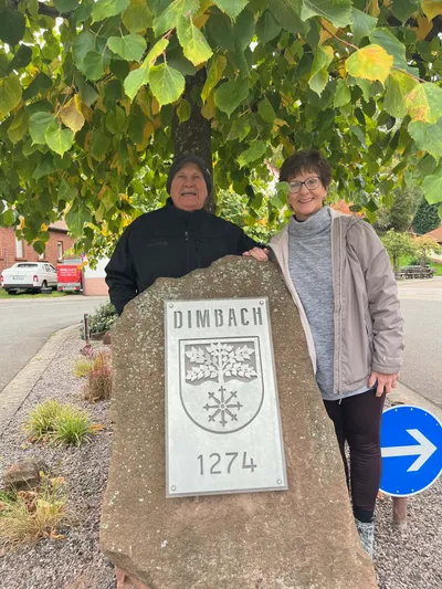 Susie and her husband in Dimbach, the home of Susie's ancestors.
