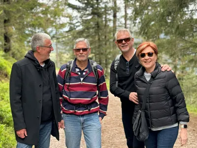 Friends from Down Under on their way up to Hornisgrinde, highest mountain in the northern Black Forest.