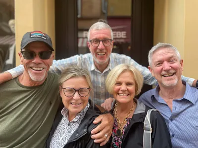 My friends from Texas and I having a good time in the town of Boppard am Rhein.